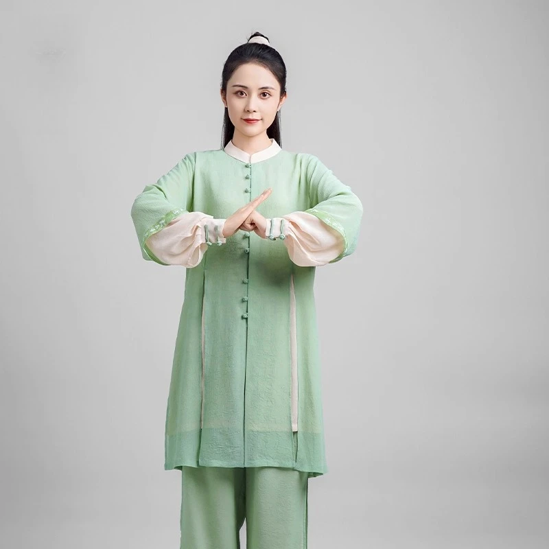 Women's Elegant Taichi Kung Fu Uniform Fluid Drape Breathable & Comfortable Traditional Chinese Martial Arts Suit
