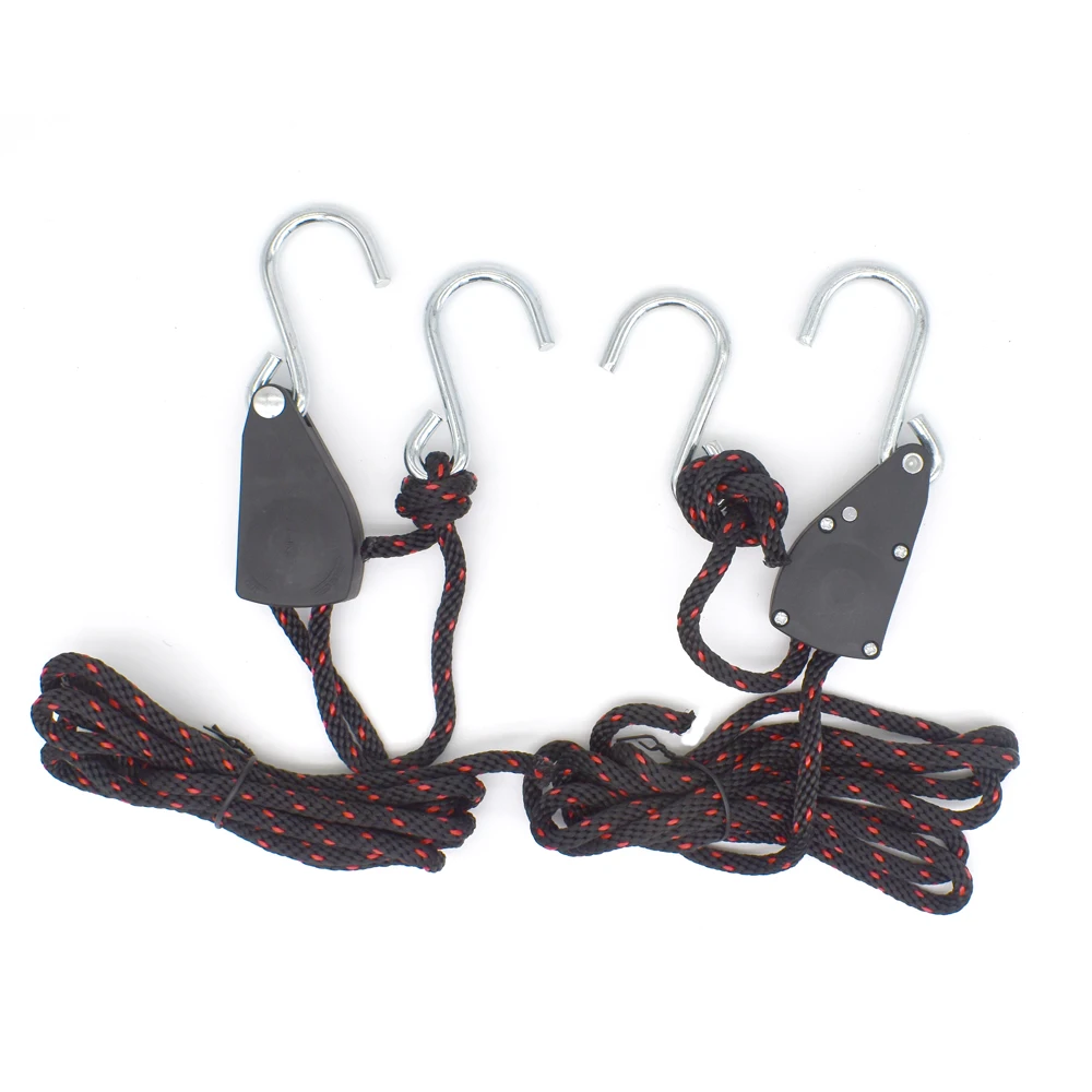 1/4" Inch Heavy Duty Rope Hanger Lifting Rope Plant Growth Tent Lanyard Lamp Hanging 2Pcs