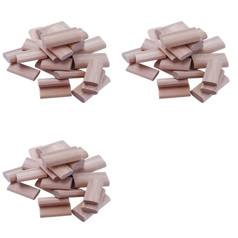PERFECT MODERN 300 Pieces Of 8Mm Domino Wooden Dowel Connectors, Beech Wood Plugs, Woodworking Furniture Splicing Connectors
