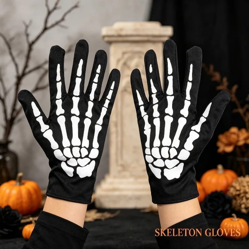 Skeleton Gloves Halloween Skeleton Gloves Perfect Role Playing and Horror Party Accessories Perfect Choice