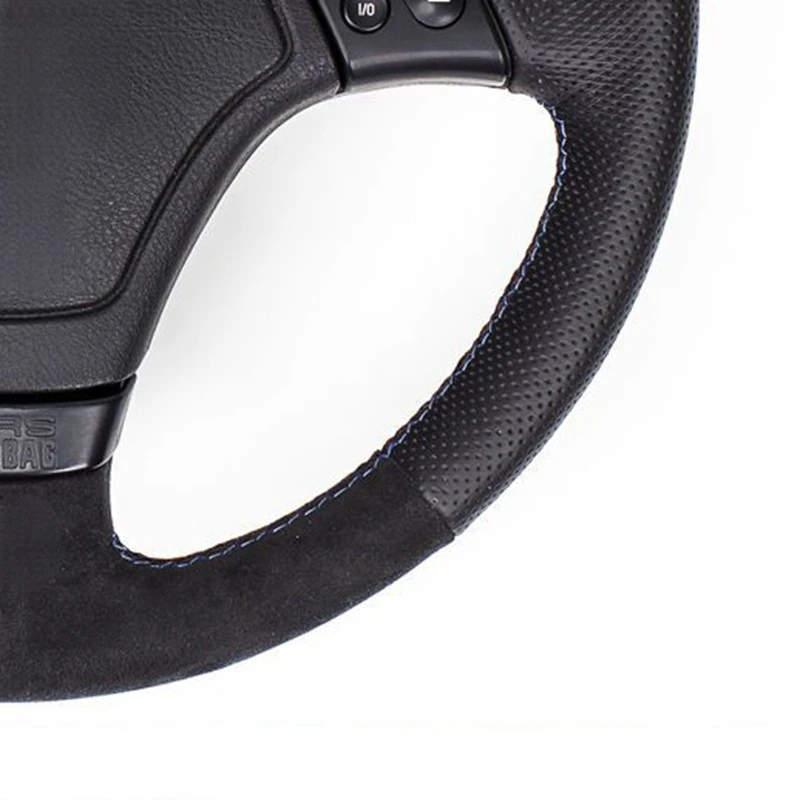 Non-Slip Suede Leather Braid Car Steering Wheel Cover For BMW 3 Series E36 E46 5 Series E39 8 Series E31 1995-2000 Accessories