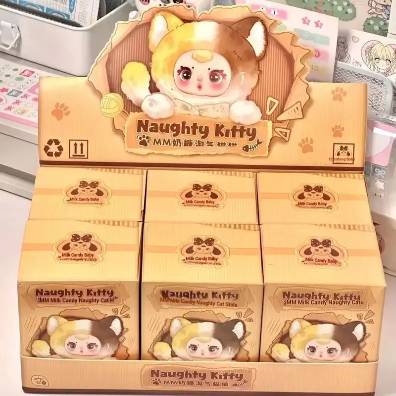 

100% оригинал Mm Milk Candy Naughty Kitty слепая коробка игрушки милая фигурка коробка-сюрприз рюкзак подвеска Декор игрушки кулон игрушка
