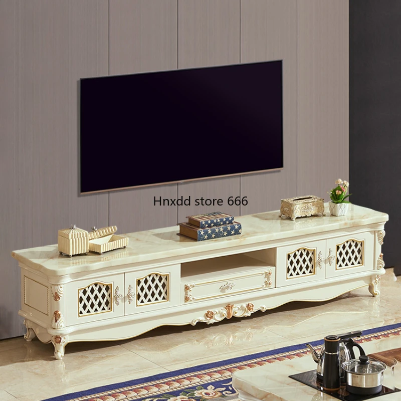 Mármore branco nórdico TV Cabinet, simples pé, armário moderno, gaveta de armazenamento, assentamento Stands, móveis, piso