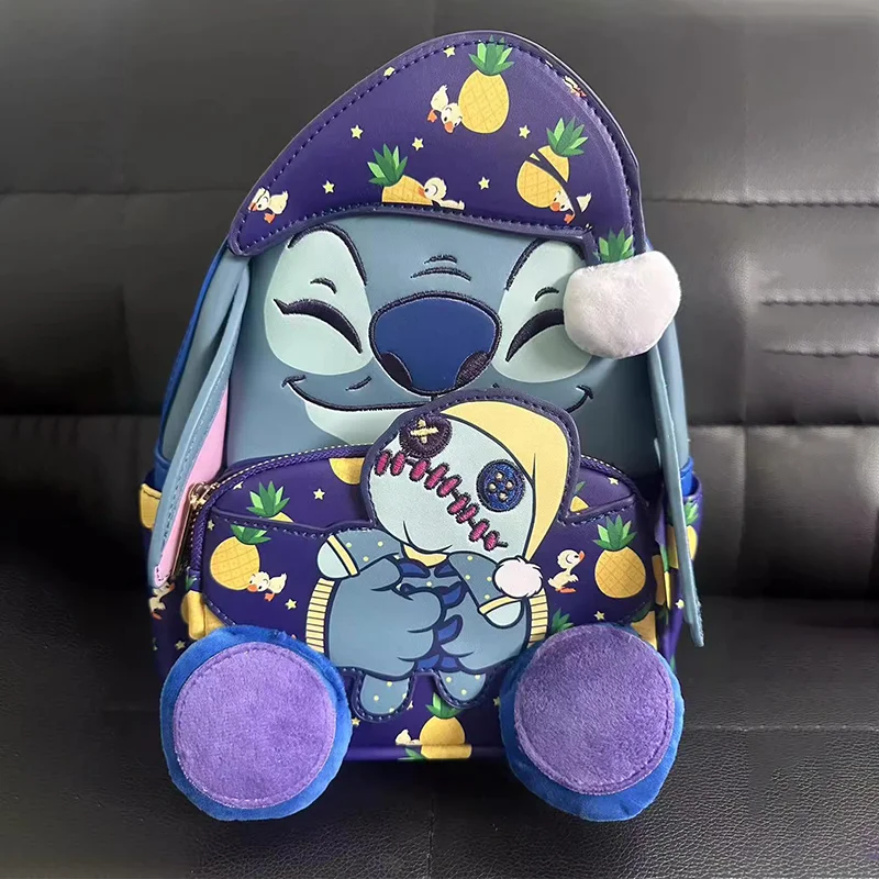 New Disney Loungefly Pajamas Stitch Interstellar Baby Printed Backpack Cute Anime Peripheral Backpack Children'S Leisure Bag