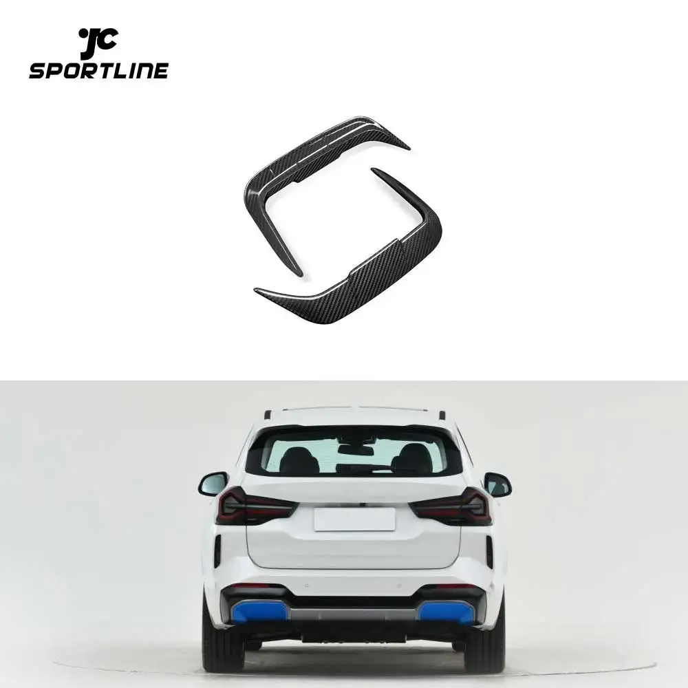 

Prepreg Dry Carbon Fiber IX3 G08I Rear Bumper Fins Canards For BMW IX3 G08I 2023