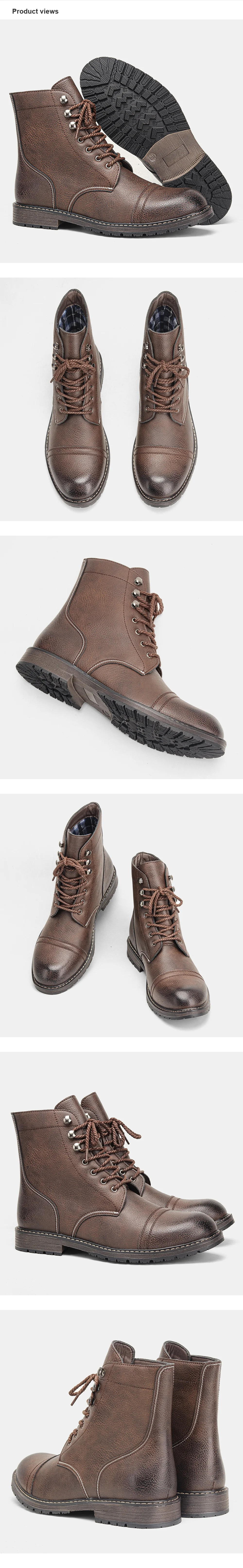 Lederstiefel 2026 Marke Casual Bequeme Modische Stiefel Schuhe für Herren – Detail 4