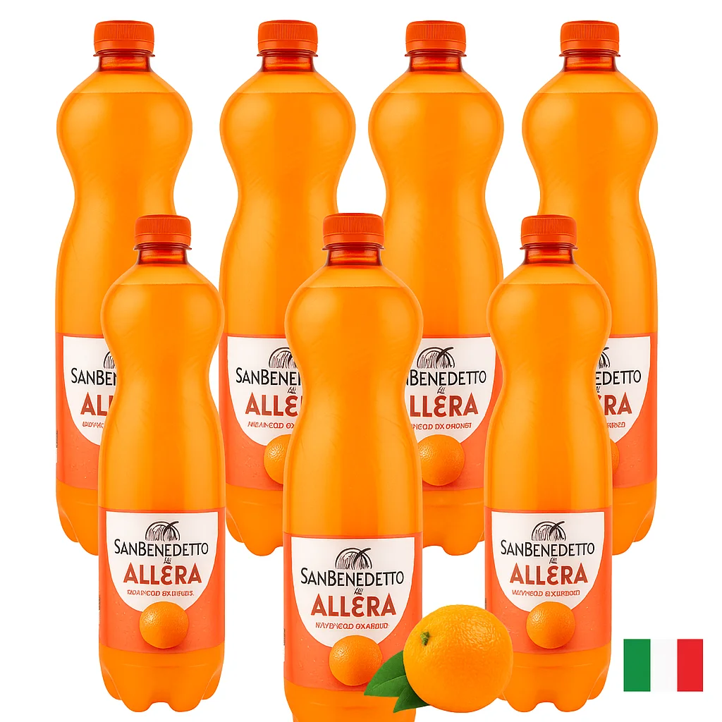 Allegra 1,5 l orangefarbene Limonade-san Benedto X