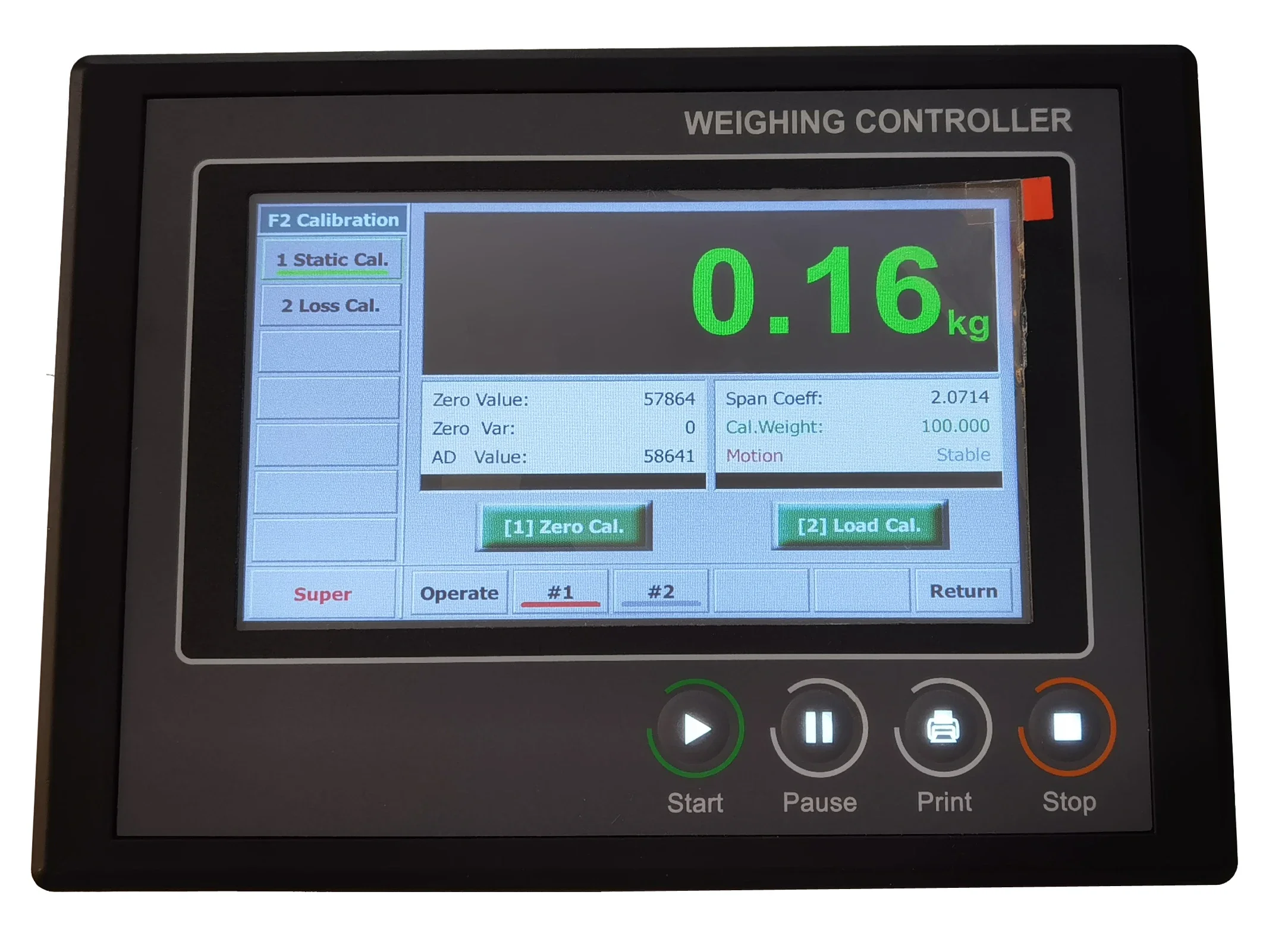 Nuovo modello, Controller di insaccamento su scala singola BST106-K01(AL), Controller di imballaggio con 4 interruttori a pulsante