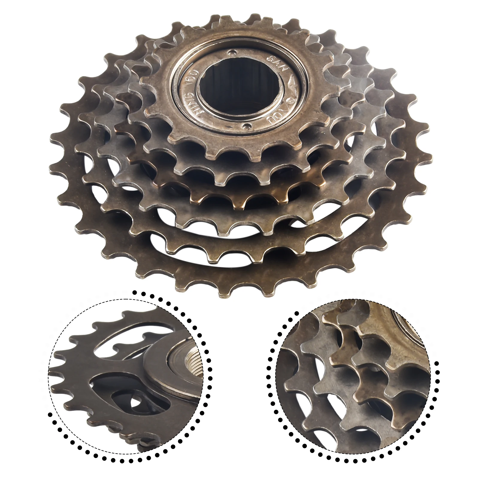 Brown Color High Carbon Steel Screw On Freewheel For 6/7/8 Speed Bikes And For Shimano- Position 13/14-28T Sprocket