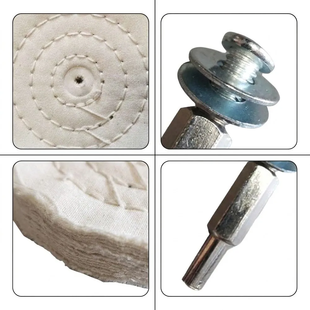 Cloth Wool Polishing Wheel Buffing Pads 4inch 100mm For Metal Jewelry Wood Grinding Buffing Polisher Accessories