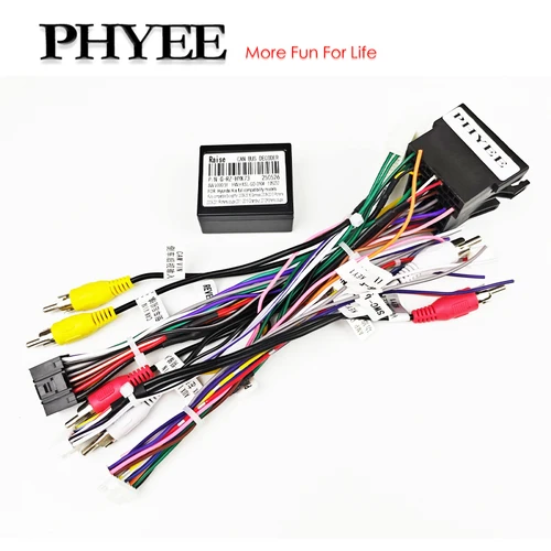 Arnés de cableado CAN Bus, conector ISO, 24 pines, adaptador de cable Android para coche de 16 pines, para Hyundai Tucson, Sorento, Kia Sportage