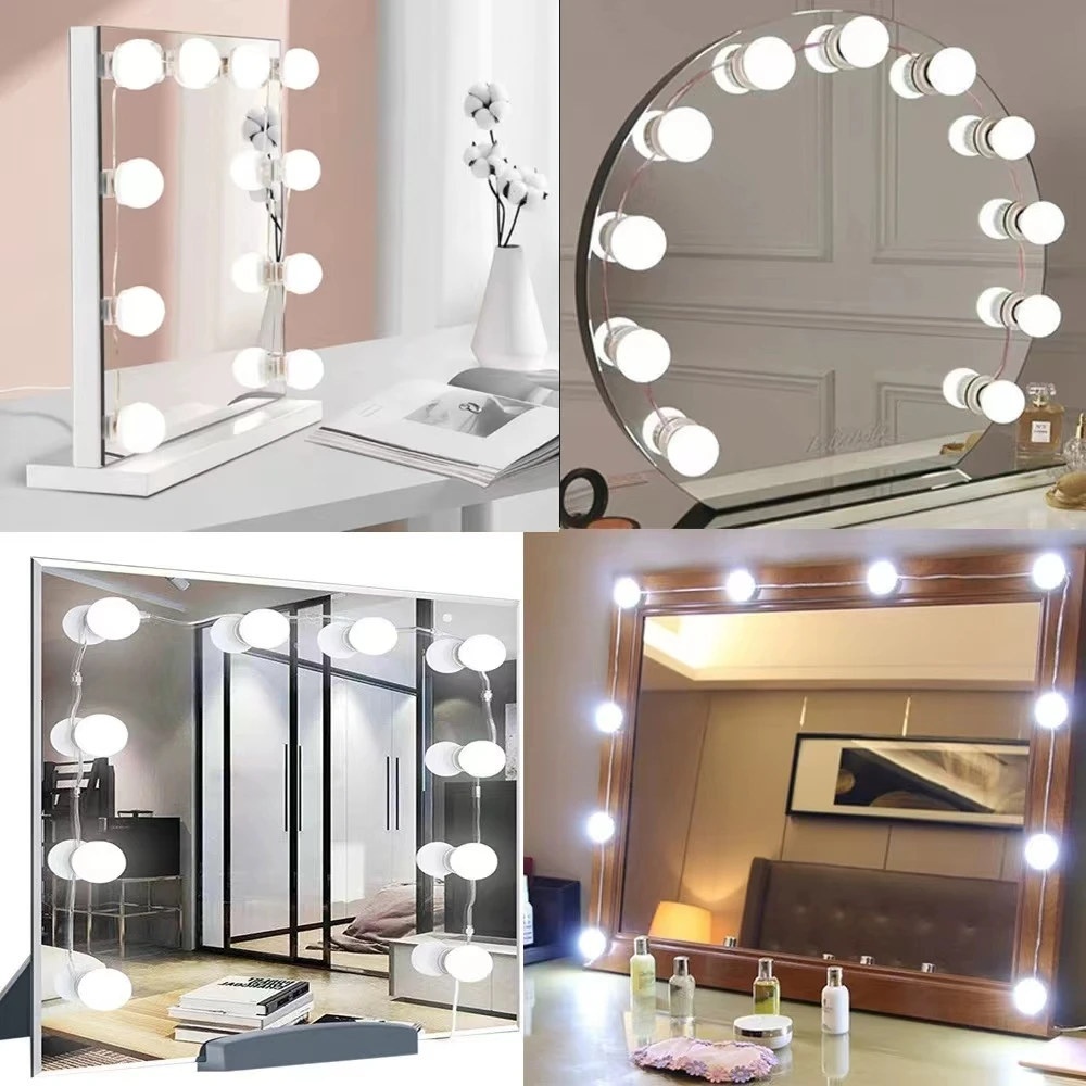 LED Light Paste Mirror Makeup Light Bulbs, Makeup Mirror Vanity Led 5v 2A Light Bulbs, Led Lamp USB Cosmetic Lighted Table,10pcs