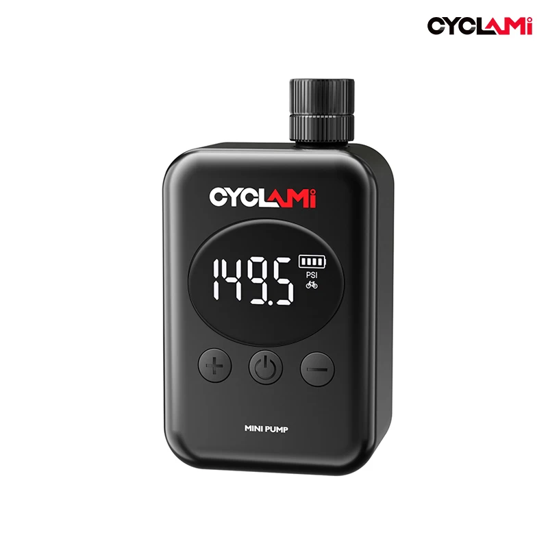 150 PSI Portable Pocket Bike Pump Electric Air Pump Rechargeable Compressor Tire Inflator For Bicycle Tire with Digital Gauge