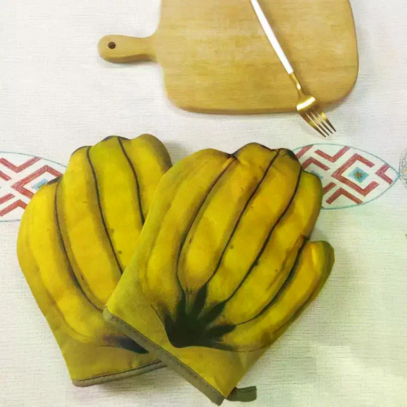 

Термостойкие перчатки для духовки, противоскользящие кухонные перчатки для выпечки, приготовления пищи, барбекю, инструмент для повара