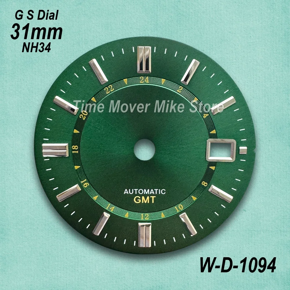 28.5mm/31mm/33mm High Quality G S Logo GMT Dial For NH34/NH35/MH36 Movement Sunburst/Matte Dial Watch Modification Accessories