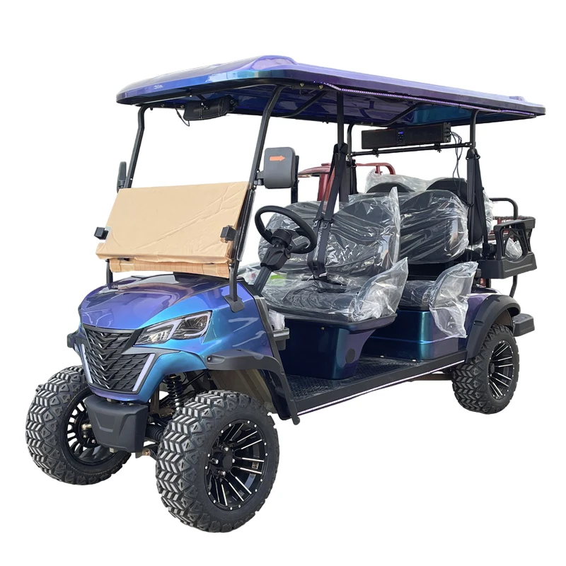 High Quality Club Car 2 4 6 8 Seater Solar Panels 48/60/72V 4000/5000/7000W Lithium Battery Buggy Electric Golf Cart