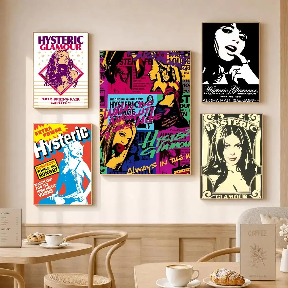 H-Hysteric Glamour Girl Poster HD Wall Art Wall Stickers Home Living Room Bedroom Bar Office Decor Prints