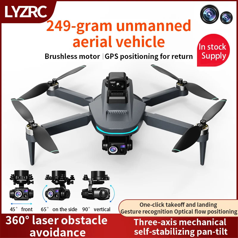 L200 PLUS MAX GPS Drone 4K Professional HD Camera 3-axis Gimbal Aerial UVA 5G WIFI Brushless Avoiding Obstacle RC Quadcopter Toy