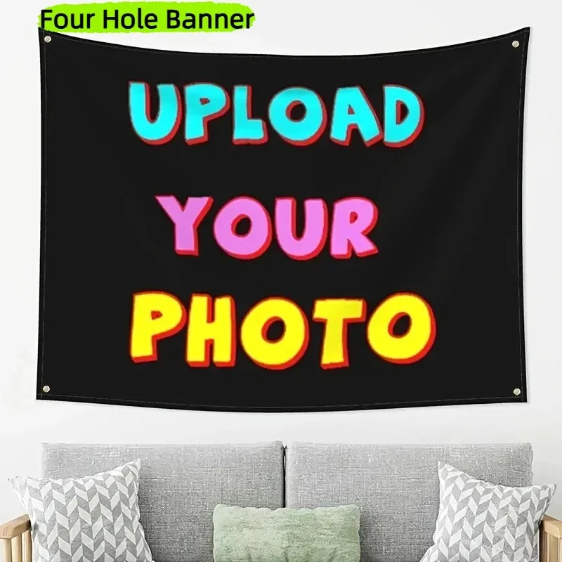 VIKAMA Customized Printed Polyester Flag Free Design, Outdoor Advertising Banner Party Christmas Thanksgiving Decor 4 Grommets