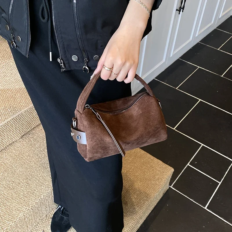 2026 Modische Retro Mini PU-Leder Schultertaschen für Damen Bucket Crossbody Bag Luxus Designer Geldbörsen und Handtaschen – Detail 1