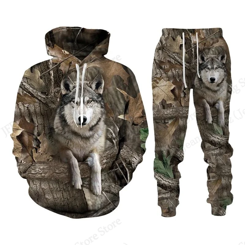 Sets 3d Hoodie 3d Hunting Animal Pigeon Camouflage Print Men Women Fashion Hoodie+Pant 2 Piece Suit Tracksuit Set Outdoor Sports