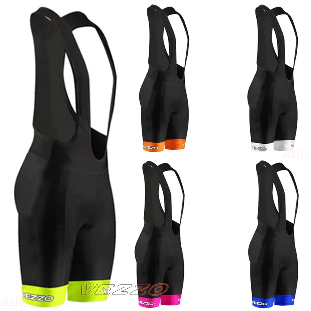 VEZZO Cycling Bibs Shorts with Gel Padded Lycra for Men and Women, Breathable Mountain Bike Tights - Free Shipping