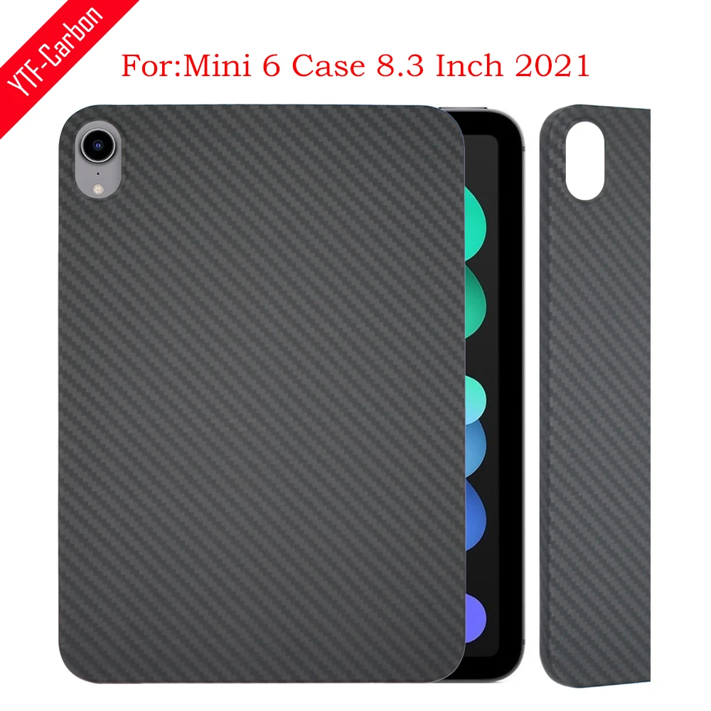 

YTF-Carbon Carbon fiber Case for iPad Mini 6th 8.3 inch 2021, light thin matte Anti-fall Back Cover for 8.3" iPad Mini 6