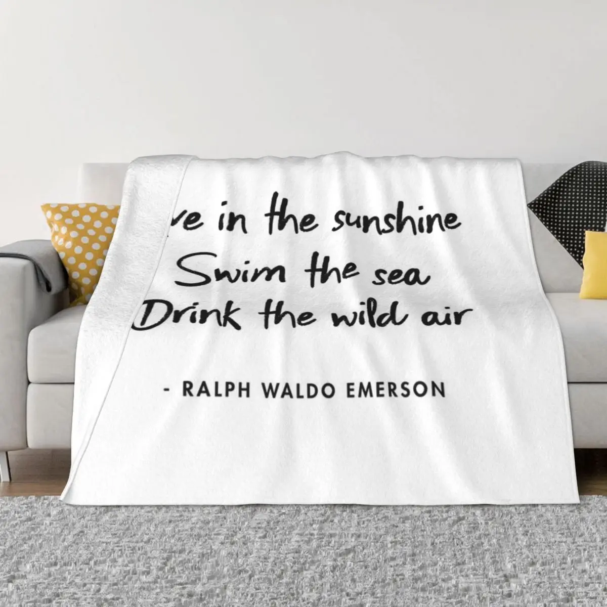 Ralph Waldo Emerson - Live In Quilt Knee Blanket Winter Blankets Blankets And Throws Throw Blanket