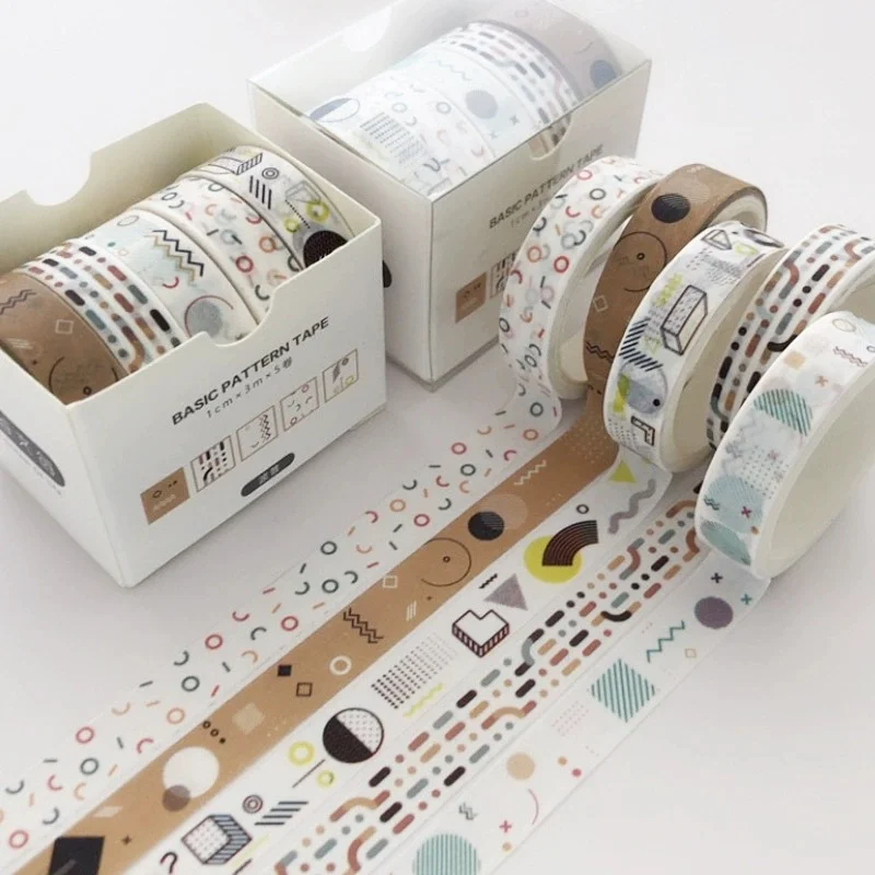 5 stuks Washi Tape Mesh Tape Effen Kleur Creatieve Boekhouding Tape Afplakband Schroot Boek DIY Album Dagboek