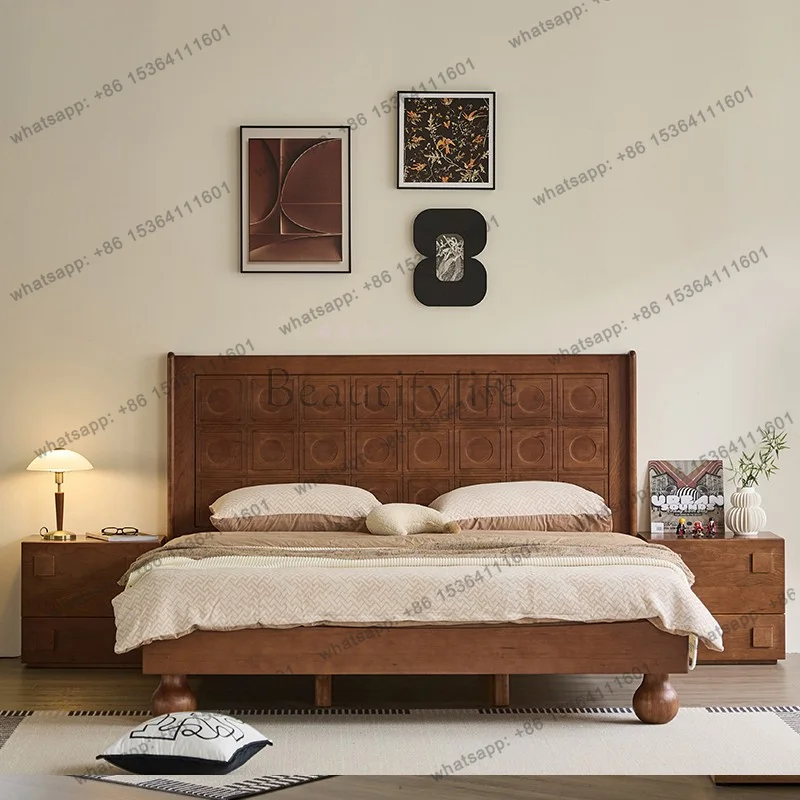 Italian Girls Headboard Bed Double Modern Designer Adults King Bedroom Beds Loft Hotel Wooden Cama