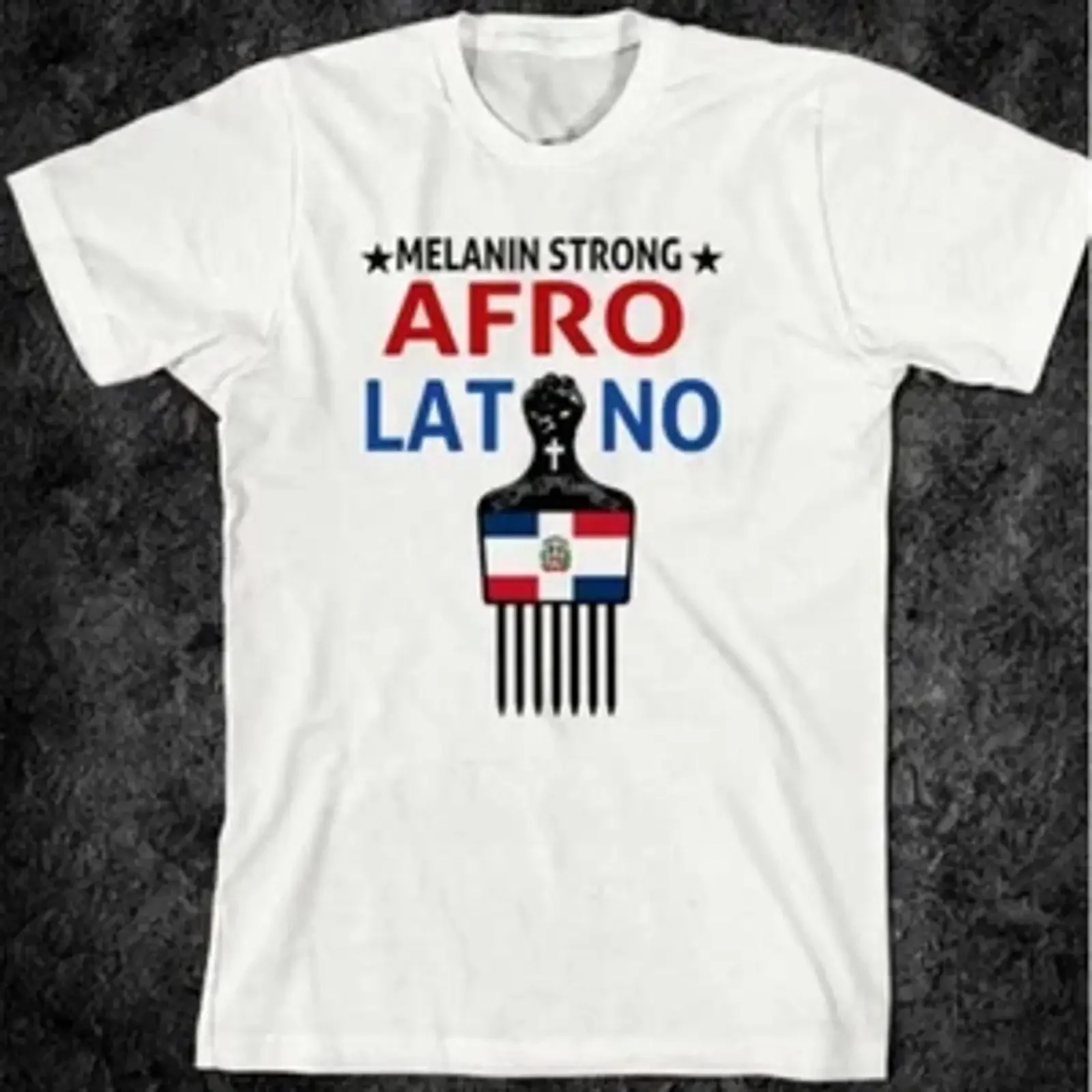 Camiseta República Dominicana Afro Latino melanina forte Bandeira da República Dominicana vintage lavada masculina elegante macia respirável