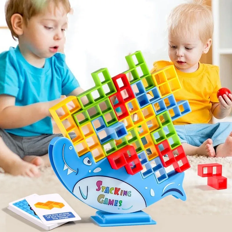 16-64pc Stacking Balance Blocks board games for party gathering prop Desktop Parent Child Interaction game toys birthday gifts