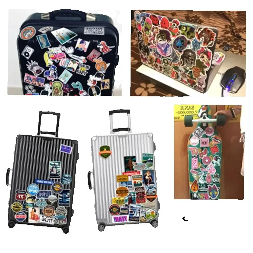 Autocollant de décoration étanche pour ordinateur portable, 50 pièces, dessin animé doodle Jojo aventure route