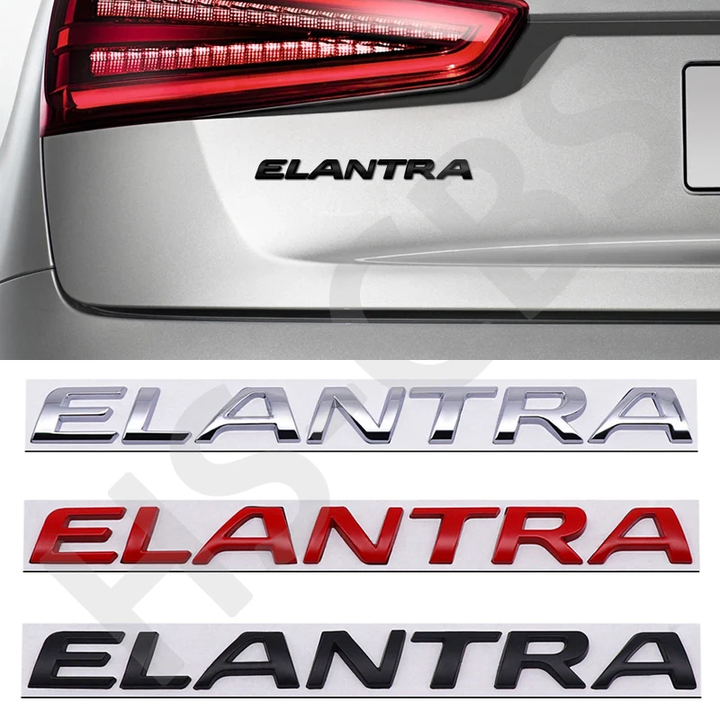 

Logotipo de Elantra 3D Metal, emblema del maletero trasero, insignia del capó delantero, Logo guardabarros puerta con