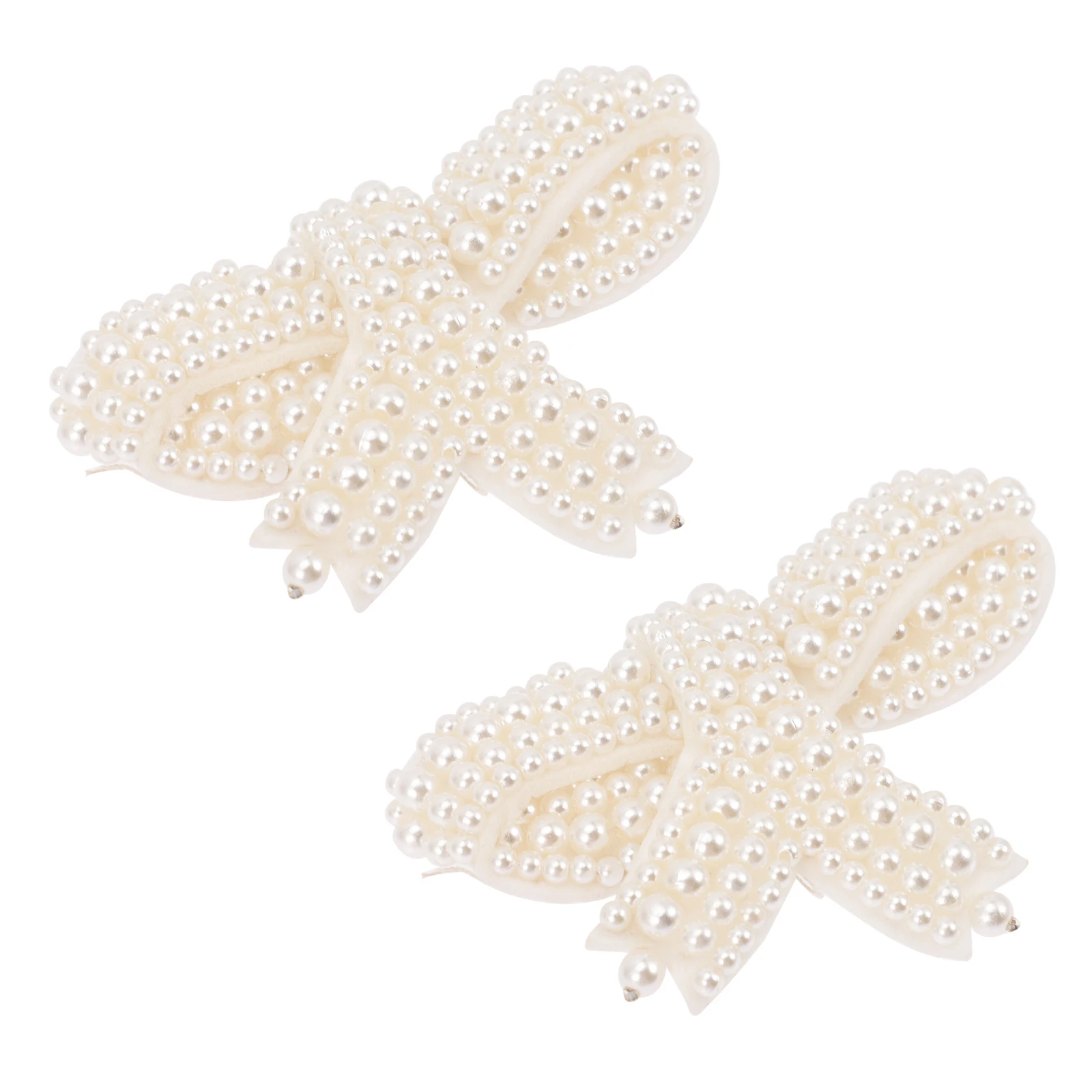 

Pearl Bowknot Buttons Decorative Accessories for Women DIY Craft Material Embellishments Hair Clips Shoe Flowers