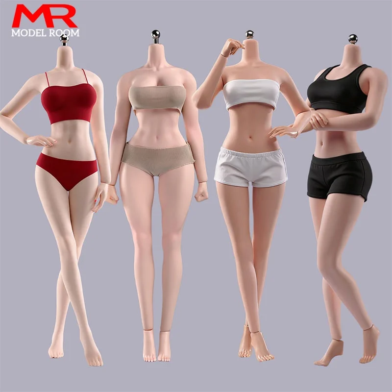 

ANT AB001 T302 T303 T307 1/6 Female Seamless Body 12'' Big Breast Soldier Pale Suntan Normal Action Figure Super Flexible Body