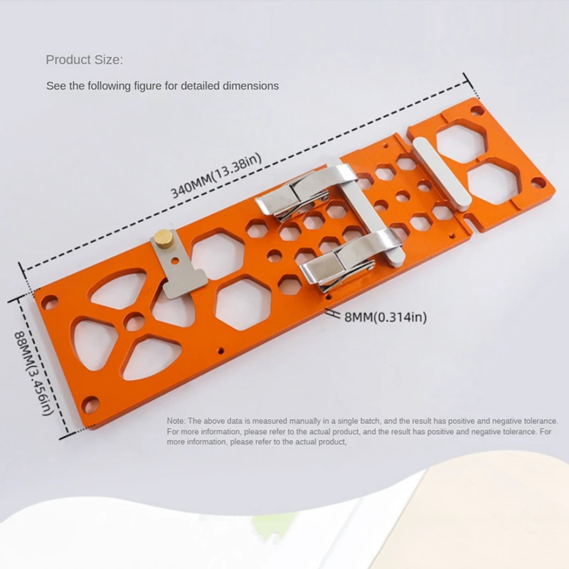 1 PCS 340Mm Right Angle Circular Saw Guide Rail Orange & Silver Aluminum Alloy For Festool And For Makita Guide Rail