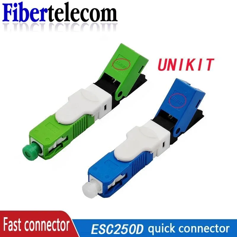 UNIKIT merek ESC250D FTTH SC UPC Optical fibe konektor cepat SC FTTH serat optik konektor cepat tertanam 100% asli