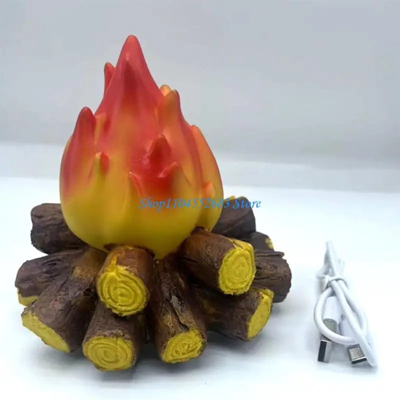 Y6GD مصباح LED واقعي لتأثير اللهب الليلي مقلد للنار الفحمي