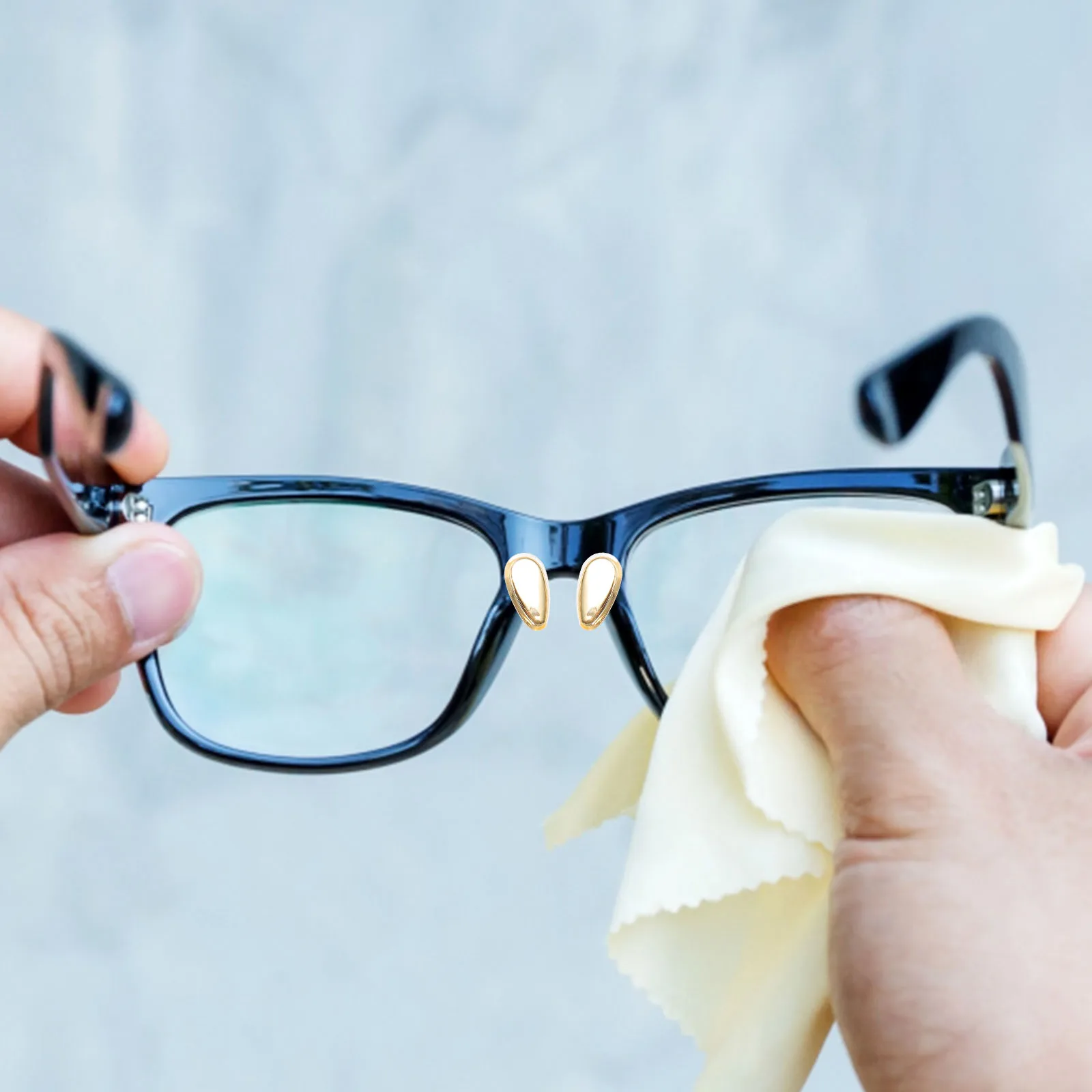 

20 Pcs Replaceable Glasses Nose Pads Anti Slip Zinc Alloy Covers for Eyeglasses Sunglasses
