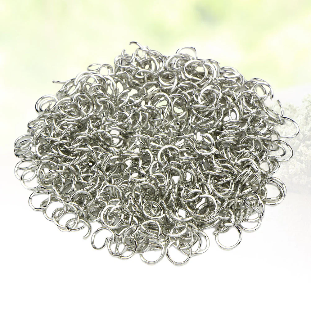 200 Pcs Rings Jewelry Making Supplies Open Jump DIY Findings Flat Accessories Silver