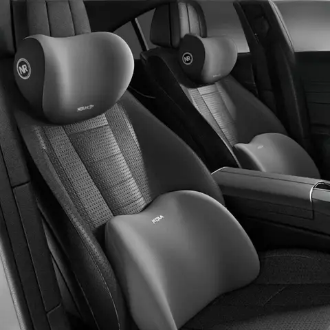 รถหน่วยความจําโฟมหมอนรองคอป้องกันเอวพนักพิงเบาะเอวเบาะรถ Headrest เบาะ