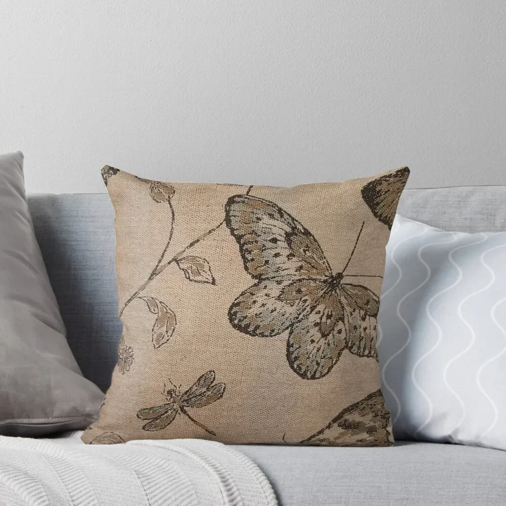 dragonfly and butterfly design taken from my photo Throw Pillow Pillow Case Decorative Cushions For Living Room Pillow