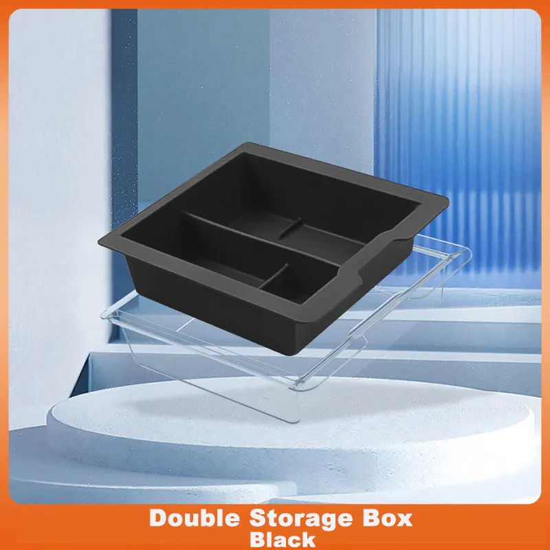

For Tesla Model 3/Y Central Control Silicone Double Storage Box Interior Organizer Box Privacy