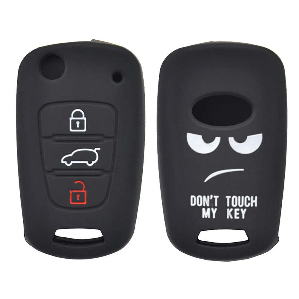 Silicone Key Case Fob For Kia Rio Soul Venga Picanto Rio Sorento Ceed Sportage For Hyundai i20 i30 Veloster ix20 Remote Cover