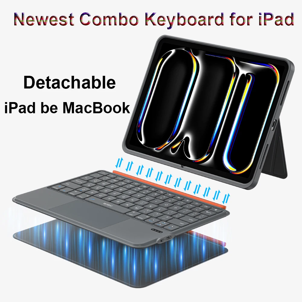 Bluetooth Keyboard for iPad Air 13 11 2026 Detachable Keyboards with Lightweight Wireless Keyboard for iPad Pro 13 11 12.9