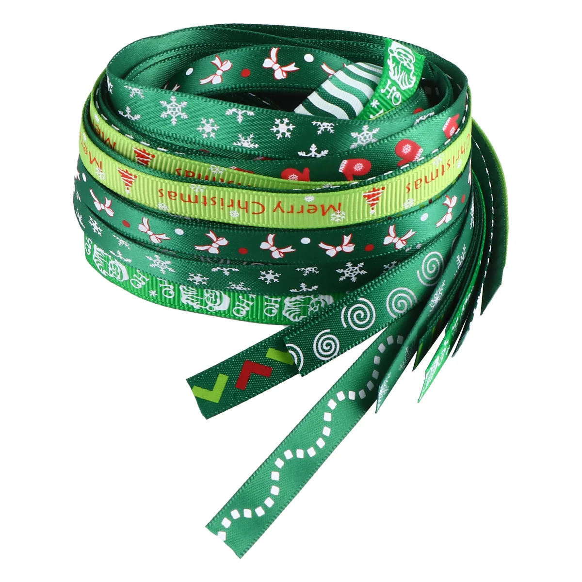

12Pcs Christmas Gift Wrapping Ribbon Polyester Durable Craft Ribbon for DIY Hair Bows Party Decorations Gift Packing