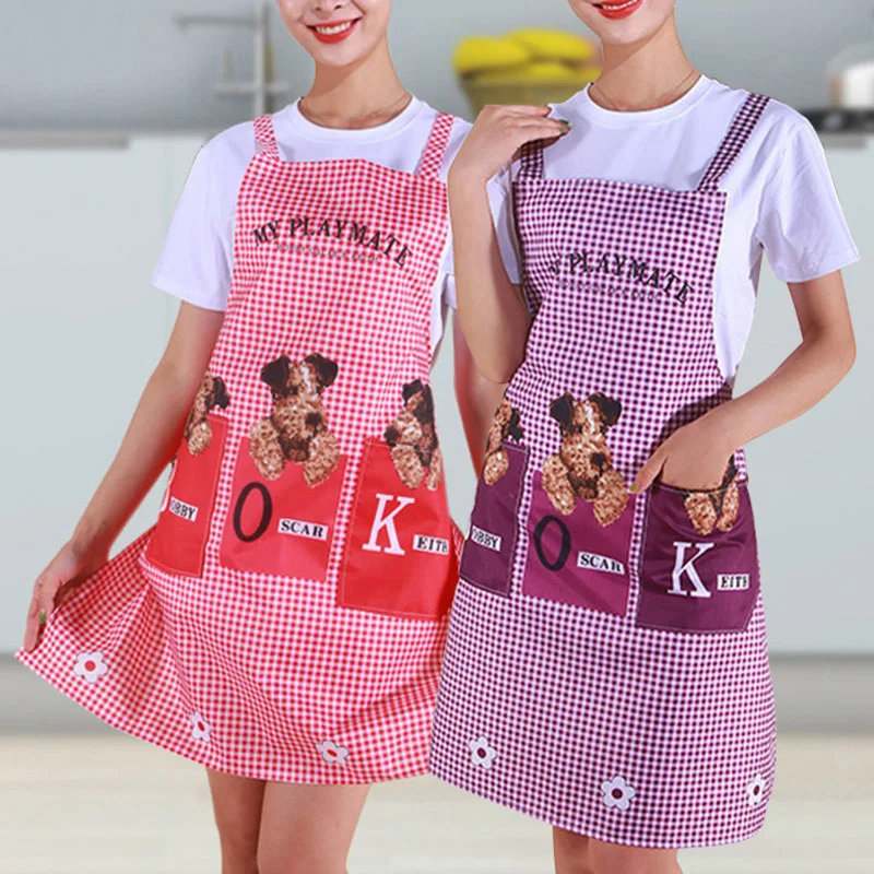 

Women Apron Practical One Size Kitchen Apron Cartoon Dog Women Apron Kitchen Accessories Household Supplies