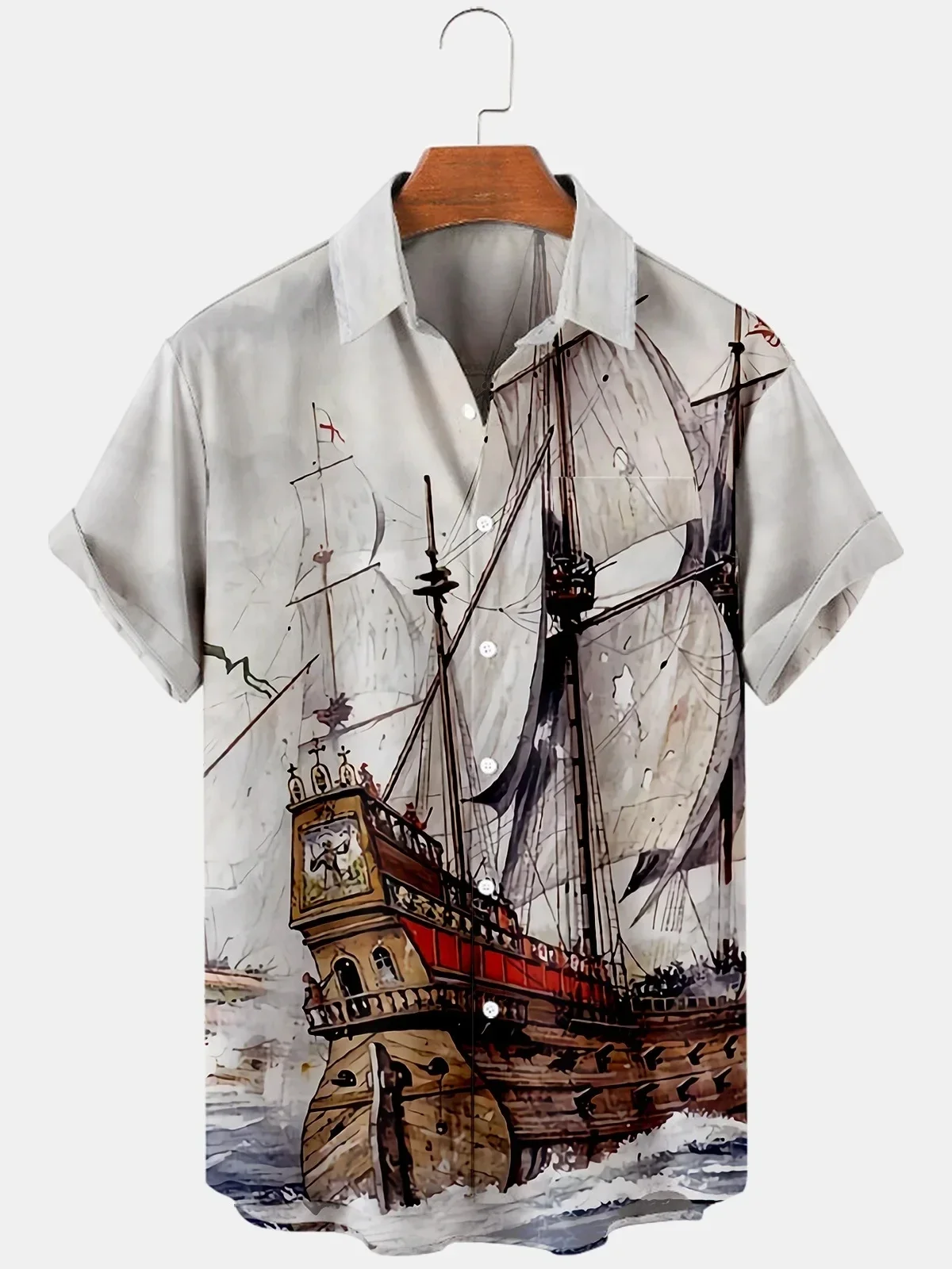 Camisa de manga corta con estampado 3D para hombre, camisa coreana con diseño de pecho, estilo Harajuku, Y2K, Floral, Hawaiano, informal, botón de verano