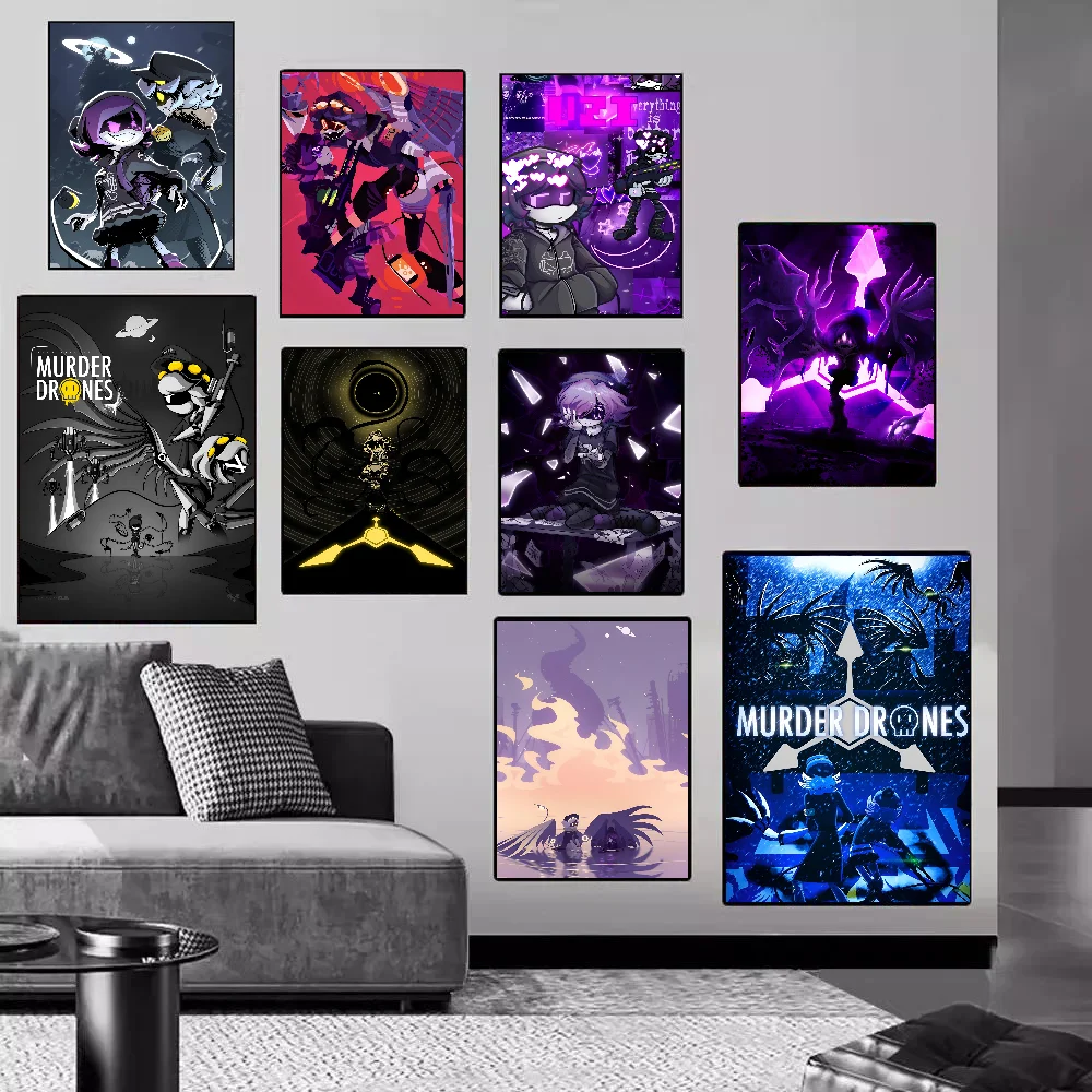 1PC Game M-Murder Drones Poster Paper Print Home Living Room Bedroom Entrance Bar Restaurant Cafe Art Painting Decoration